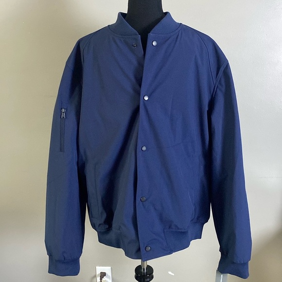 Michael Kors Men’s Navy Blue Bomber Jacket Coat Sz XL NWT - Picture 1 of 15